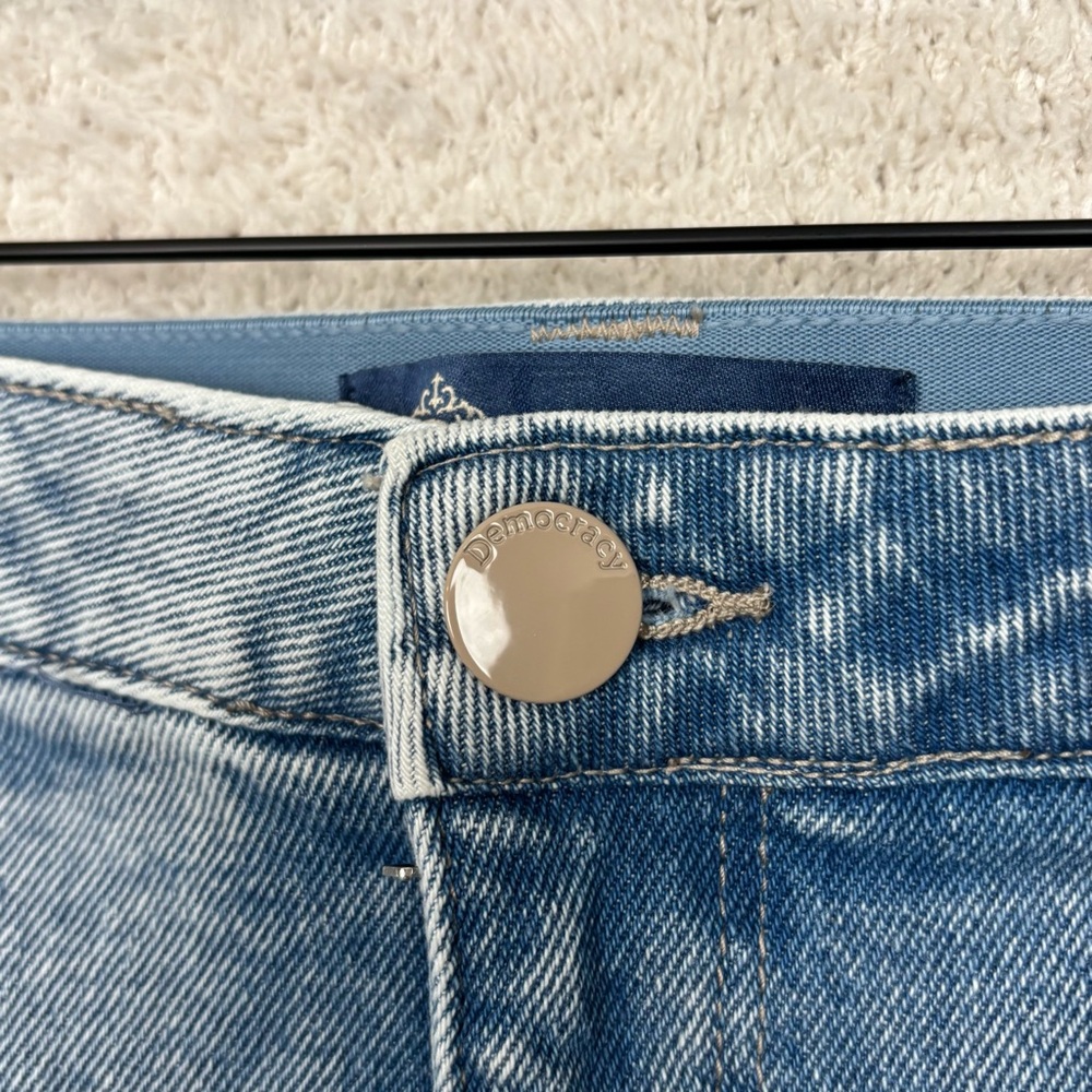 Democracy Jeans Womens 16 Blue Ab Solution High Rise Side Entry Pocket Boyfriend - Picture 4 of 14